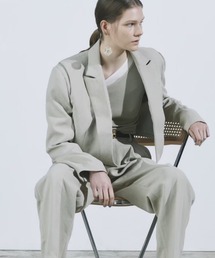 RUMCHE（ラムシェ）の「Double Shoulder Short Jacket / ダブルショルダーショートジャケット（テーラードジャケット）」