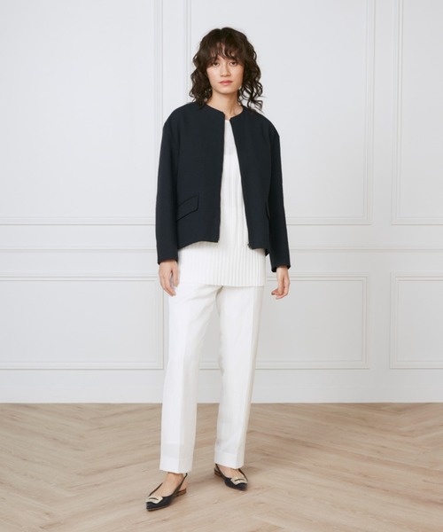 INED（イネド）の「シャイニーヤーンプルオーバー 《la veille by SUPERIOR CLOSET》【セットアップ対応】（ニット/セーター・レディース・ライトグリーン/オフホワイト・9号）」の18枚目の写真