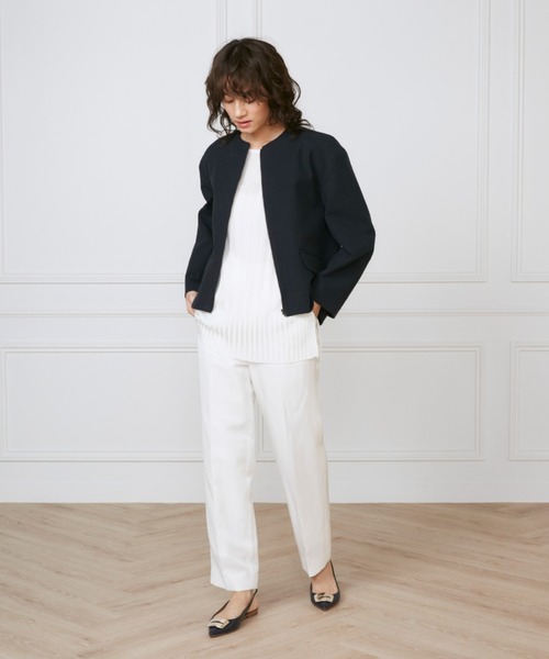 INED（イネド）の「シャイニーヤーンプルオーバー 《la veille by SUPERIOR CLOSET》【セットアップ対応】（ニット/セーター・レディース・ライトグリーン/オフホワイト・9号）」の17枚目の写真