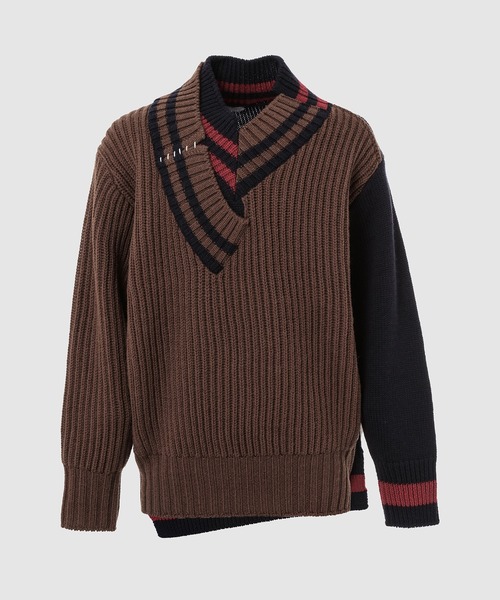 【即完売モデル】カラービーコン Vネック ウール ニット セーター 21aw kolor BEACON（カラービーコン）の「＜kolor/BEACON（カラー