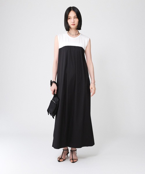 BABYLONE（バビロン）の「バイカラーマキシワンピース（ワンピース・レディース・チャコール/ブラック・フリー）」の10枚目の写真