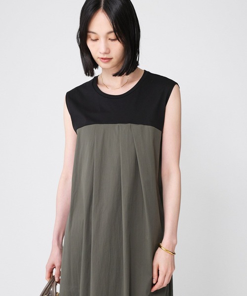 BABYLONE（バビロン）の「バイカラーマキシワンピース（ワンピース・レディース・チャコール/ブラック・フリー）」の5枚目の写真