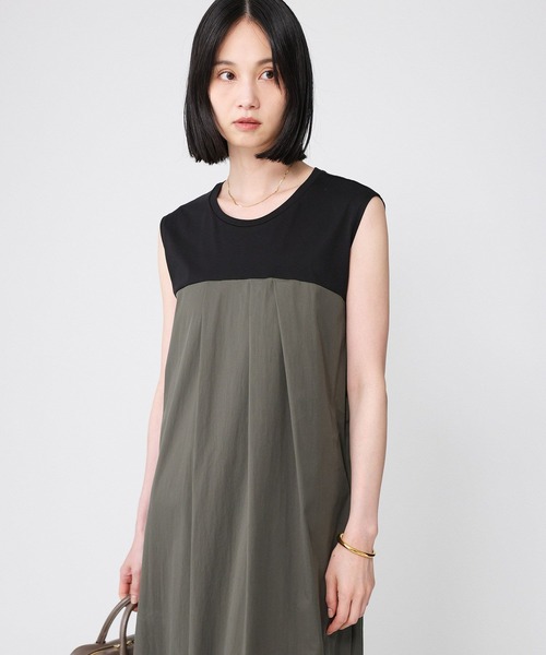 BABYLONE（バビロン）の「バイカラーマキシワンピース（ワンピース・レディース・チャコール/ブラック・フリー）」の6枚目の写真