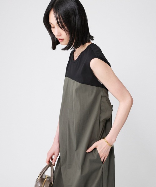 BABYLONE（バビロン）の「バイカラーマキシワンピース（ワンピース・レディース・チャコール/ブラック・フリー）」の7枚目の写真