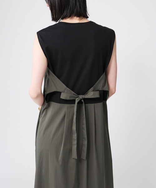 BABYLONE（バビロン）の「バイカラーマキシワンピース（ワンピース・レディース・チャコール/ブラック・フリー）」の8枚目の写真