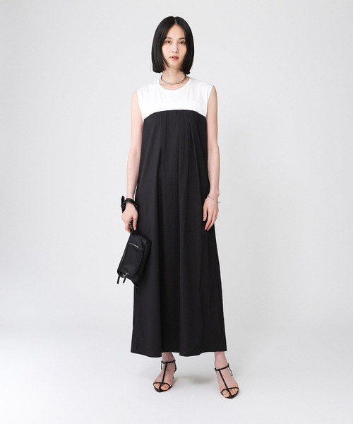 BABYLONE（バビロン）の「バイカラーマキシワンピース（ワンピース・レディース・チャコール/ブラック・フリー）」の9枚目の写真