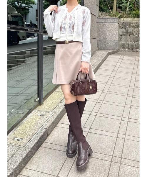 SNIDEL（スナイデル）の「ベルト付きボックスミニスカショ（スカート・レディース・ベージュ/グレー/ブラック・0/1）」の15枚目の写真