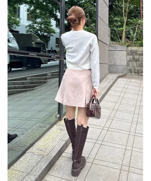 SNIDEL ベージュ ミニスカート ベルト付きボックスミニスカショ（スカート）｜SNIDEL