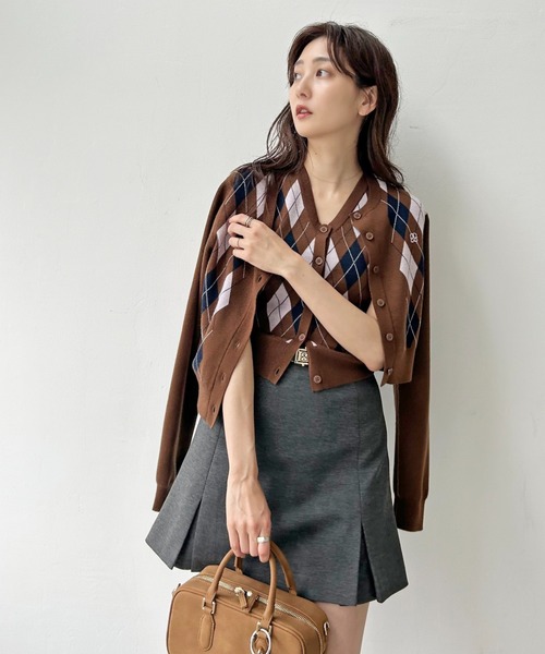 SNIDEL（スナイデル）の「ベルト付きボックスミニスカショ（スカート・レディース・ベージュ/グレー/ブラック・0/1）」の14枚目の写真