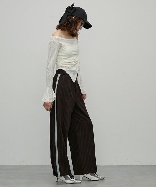 uyu.（ウユ）の「バックリボンキャップ【uyu./ウユ】（キャップ・レディース・アイボリー/ブラック・FREE）」の3枚目の写真