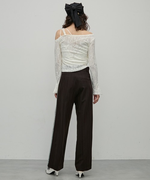 uyu.（ウユ）の「バックリボンキャップ【uyu./ウユ】（キャップ・レディース・アイボリー/ブラック・FREE）」の4枚目の写真