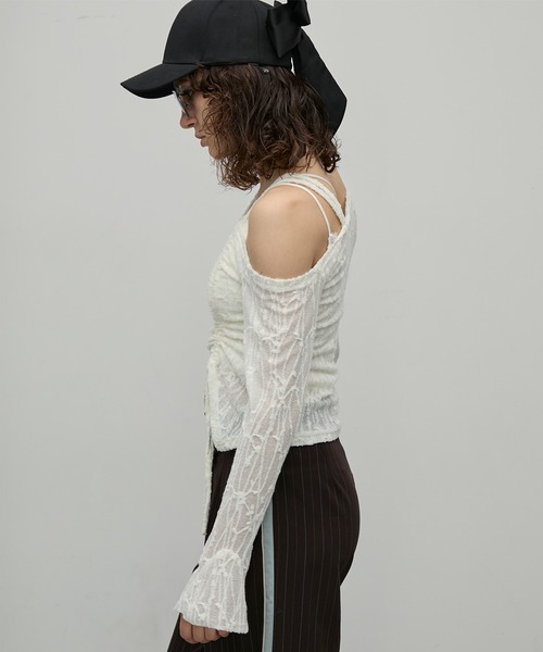 uyu.（ウユ）の「バックリボンキャップ【uyu./ウユ】（キャップ・レディース・アイボリー/ブラック・FREE）」の8枚目の写真