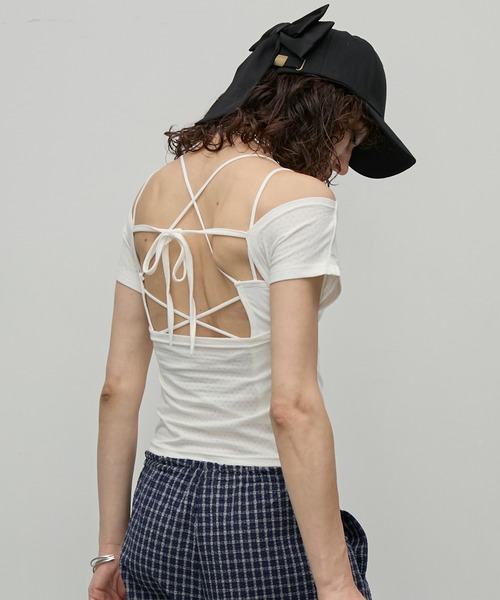 uyu.（ウユ）の「バックリボンキャップ【uyu./ウユ】（キャップ・レディース・アイボリー/ブラック・FREE）」の22枚目の写真