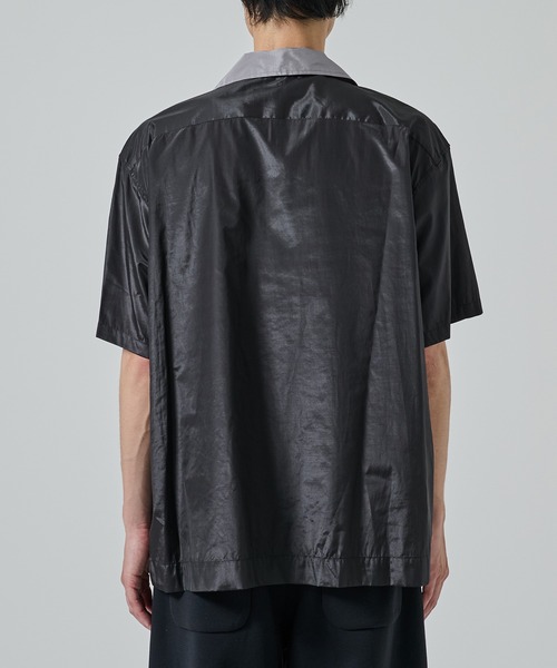 TOGA VIRILIS（トーガ ビリリース）の「【TOGA VIRILIS】Polyester cotton taffeta S/S shirt（シャツ/ブラウス・メンズ・ブラック/ベージュ・44/46）」の7枚目の写真
