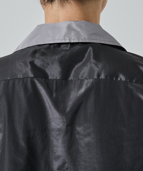 TOGA VIRILIS（トーガ ビリリース）の「【TOGA VIRILIS】Polyester cotton taffeta S/S shirt（シャツ/ブラウス・メンズ・ブラック/ベージュ・44/46）」の8枚目の写真