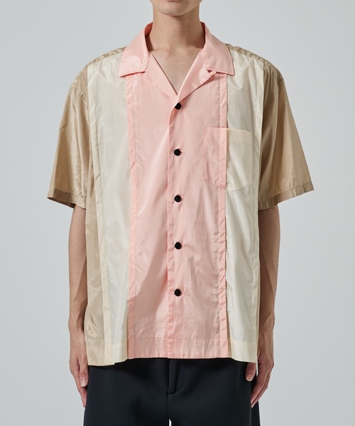TOGA VIRILIS（トーガ ビリリース）の「【TOGA VIRILIS】Polyester cotton taffeta S/S shirt（シャツ/ブラウス・メンズ・ブラック/ベージュ・44/46）」の16枚目の写真