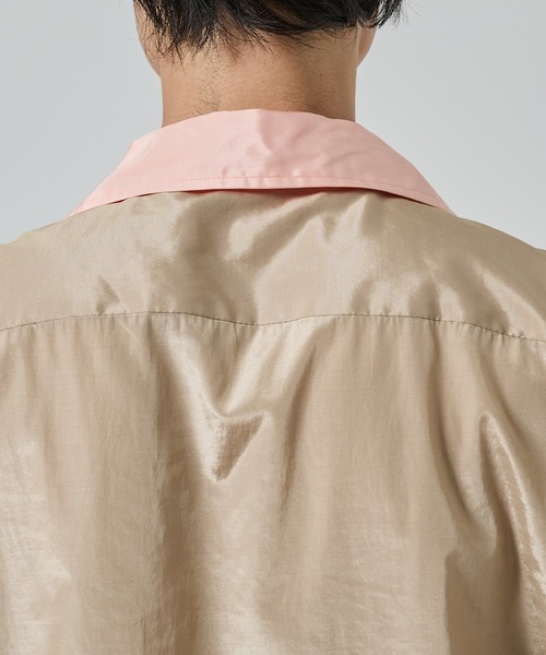 TOGA VIRILIS（トーガ ビリリース）の「【TOGA VIRILIS】Polyester cotton taffeta S/S shirt（シャツ/ブラウス・メンズ・ブラック/ベージュ・44/46）」の19枚目の写真