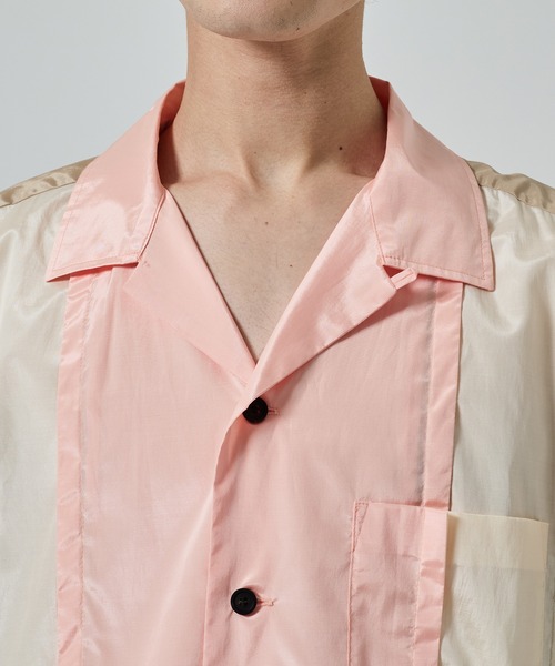 TOGA VIRILIS（トーガ ビリリース）の「【TOGA VIRILIS】Polyester cotton taffeta S/S shirt（シャツ/ブラウス・メンズ・ブラック/ベージュ・44/46）」の22枚目の写真