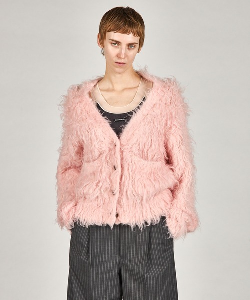 PRANK PROJECT(プランクプロジェクト)の「シャギーニットカーディガン / Shaggy Knit Cardigan(カーディガン/ボレロ・レディース・ブラック/グレー/ピンク・FREE)」の3枚目の写真