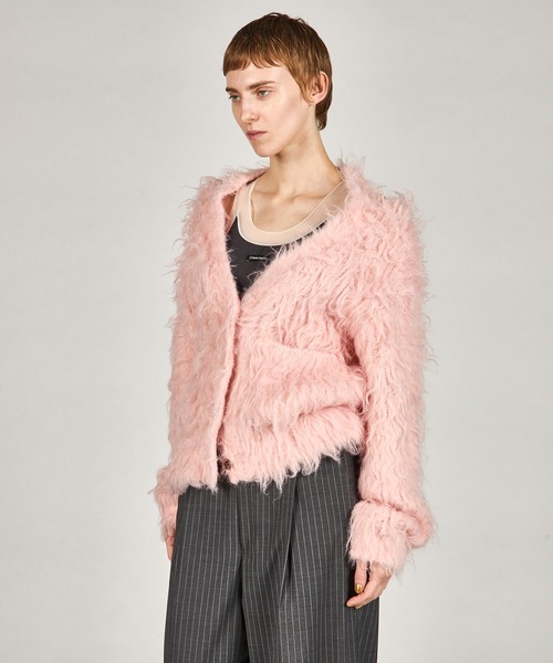 PRANK PROJECT(プランクプロジェクト)の「シャギーニットカーディガン / Shaggy Knit Cardigan(カーディガン/ボレロ・レディース・ブラック/グレー/ピンク・FREE)」の10枚目の写真