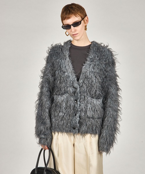 PRANK PROJECT(プランクプロジェクト)の「シャギーニットカーディガン / Shaggy Knit Cardigan(カーディガン/ボレロ・レディース・ブラック/グレー/ピンク・FREE)」の17枚目の写真