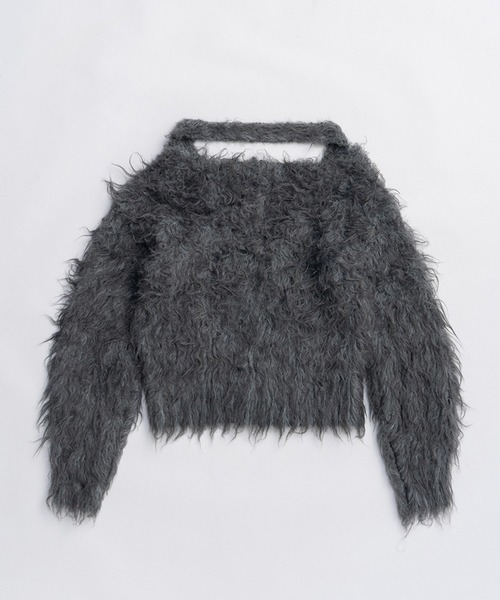 PRANK PROJECT(プランクプロジェクト)の「シャギーニットカーディガン / Shaggy Knit Cardigan(カーディガン/ボレロ・レディース・ブラック/グレー/ピンク・FREE)」の20枚目の写真