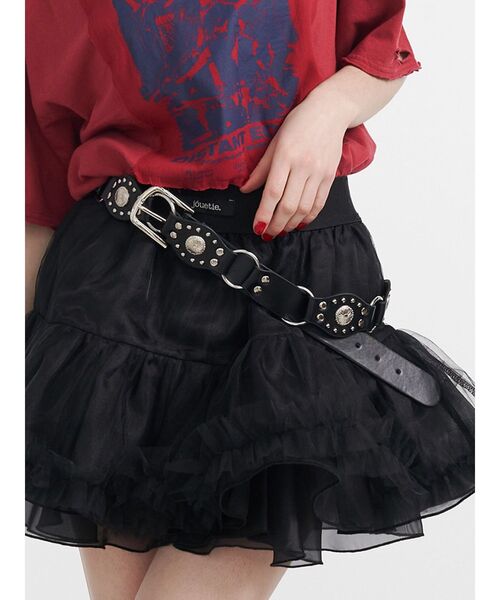 jouetie(ジュエティ)の「ヴィンテージウエスタンベルト(ベルト・レディース・ブラック・FREE)」の1枚目の写真