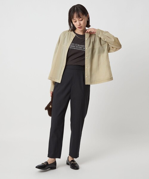 セール】ソモウライク シアー バンドカラー シャツ（シャツ/ブラウス