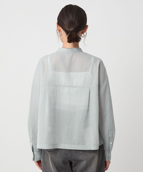 セール】ソモウライク シアー バンドカラー シャツ（シャツ/ブラウス