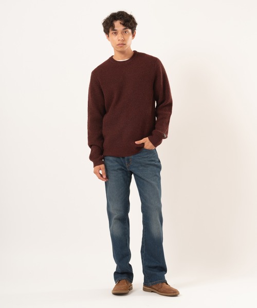 Levi's（リーバイス）の「Levi's/リーバイス プレシディオ クルースウェット ブラウン（ニット/セーター・メンズ・ブラウン・S/M/L/XL）」の6枚目の写真