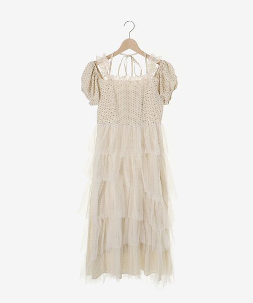 MAJESTIC LEGON（マジェスティックレゴン）の「スイートチュールティアードワンピース（ワンピース・レディース・ブラック系その他/ホワイト系その他2/ベージュ系その他2・MEDIUM/SMALL）」の21枚目の写真