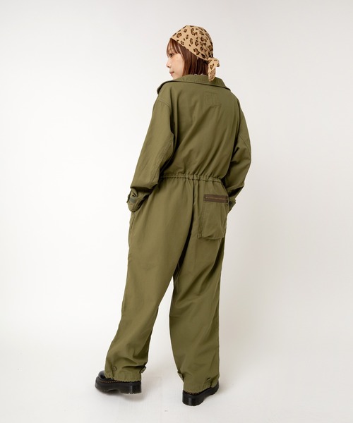 セール】O0742 ミリタリーオールインワン（つなぎ/オールインワン