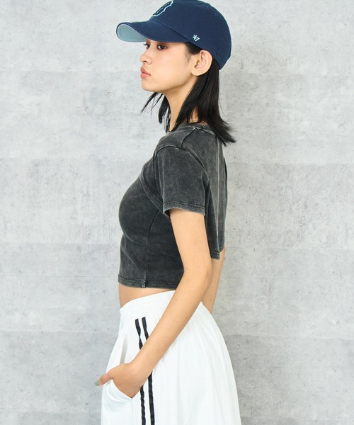 ANAP(アナップ)の「ウォッシュ加工 ボレロ キャミ リブ アンサンブル(Tシャツ/カットソー・レディース・ブラック系その他/イエロー・FREE)」の3枚目の写真