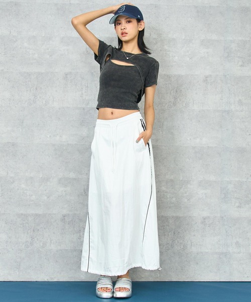 ANAP(アナップ)の「ウォッシュ加工 ボレロ キャミ リブ アンサンブル(Tシャツ/カットソー・レディース・ブラック系その他/イエロー・FREE)」の6枚目の写真