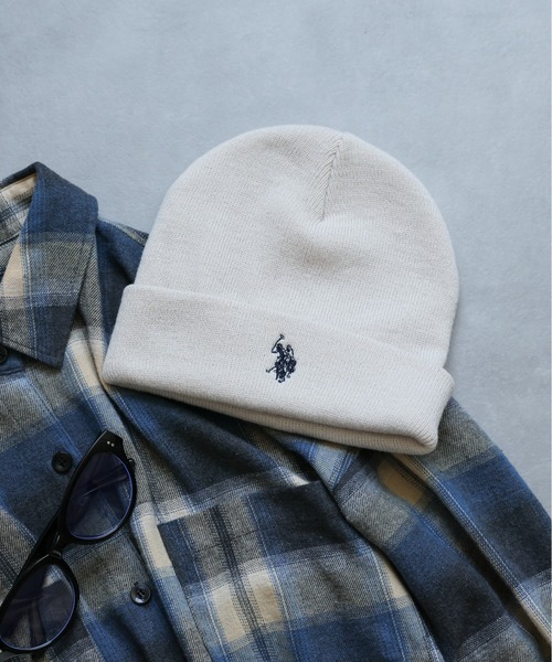 ap retro別注【U.S.POLO ASSN./ユーエスポロアッスン】　ワンポイント刺繍ビーニー