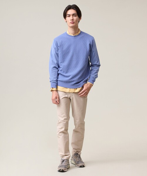 J.PRESS(ジェイプレス)の「軽やかに着映える上質ベーシック【ストレッチ / イージーケア】【FLEX YARN】クルーネック ニット(ニット/セーター・メンズ・ブルー系/ライトグレー系/ベージュ系/ネイビー系・MEDIUM/LARGE/X-LARGE/SMALL)」の7枚目の写真