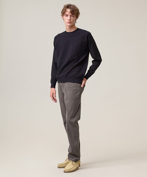 J.PRESS(ジェイプレス)の「軽やかに着映える上質ベーシック【ストレッチ / イージーケア】【FLEX YARN】クルーネック ニット(ニット/セーター・メンズ・ブルー系/ライトグレー系/ベージュ系/ネイビー系・MEDIUM/LARGE/X-LARGE/SMALL)」の11枚目の写真