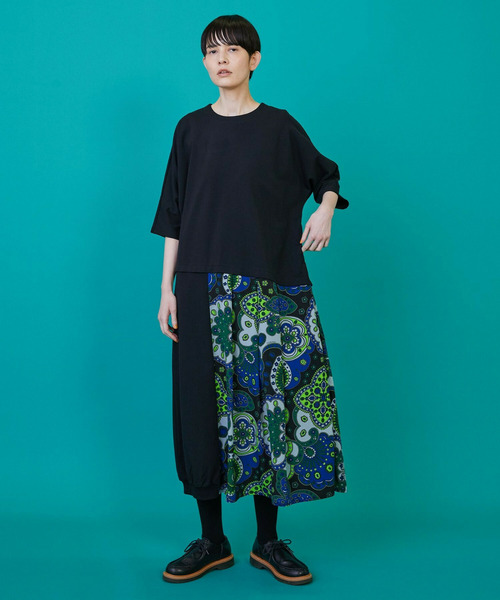 FRAPBOIS（フラボア）の「スカーフルカット ワンピース（ワンピース・レディース・グレー/ブラック・1/0）」の2枚目の写真