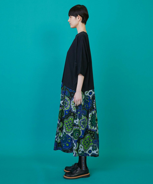 FRAPBOIS（フラボア）の「スカーフルカット ワンピース（ワンピース・レディース・グレー/ブラック・1/0）」の3枚目の写真