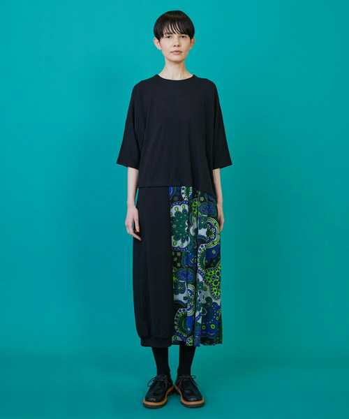 FRAPBOIS（フラボア）の「スカーフルカット ワンピース（ワンピース・レディース・グレー/ブラック・1/0）」の6枚目の写真