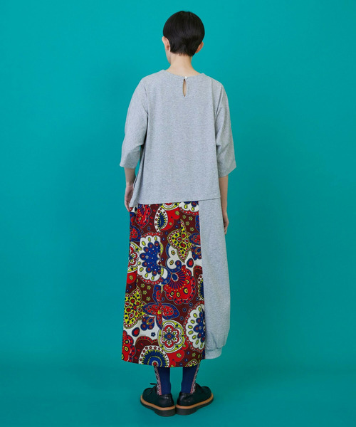 FRAPBOIS（フラボア）の「スカーフルカット ワンピース（ワンピース・レディース・グレー/ブラック・1/0）」の12枚目の写真