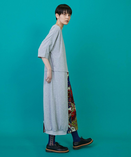 FRAPBOIS（フラボア）の「スカーフルカット ワンピース（ワンピース・レディース・グレー/ブラック・1/0）」の13枚目の写真