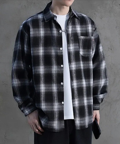 Bz】オンブレチェックシャツ（シャツ/ブラウス）｜ARCHIVER