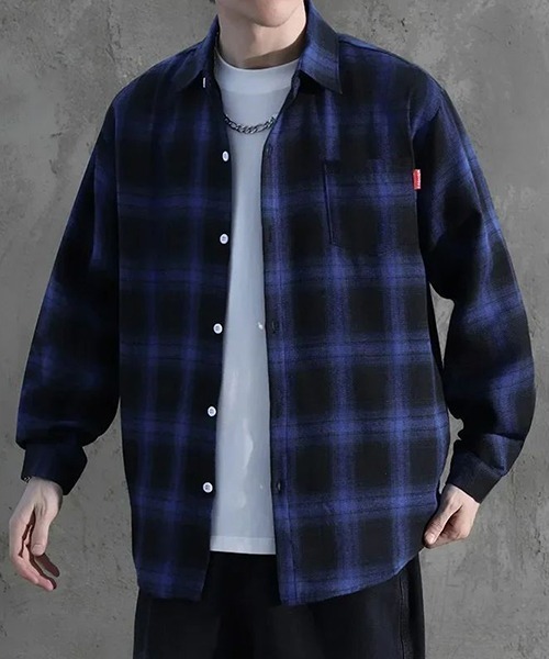 Bz】オンブレチェックシャツ（シャツ/ブラウス）｜ARCHIVER