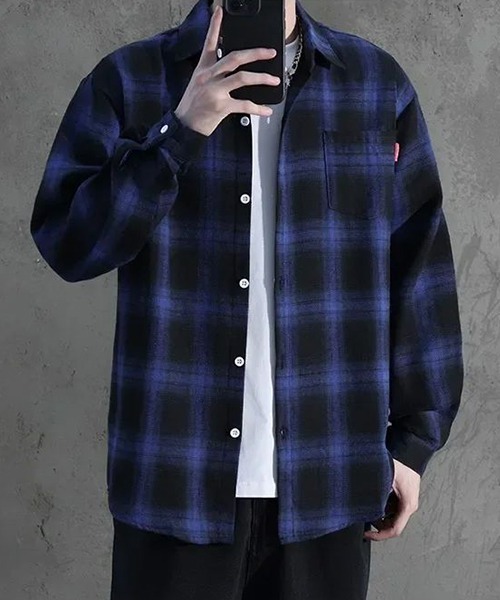 セール】【Bz】オンブレチェックシャツ（シャツ/ブラウス）｜ARCHIVER