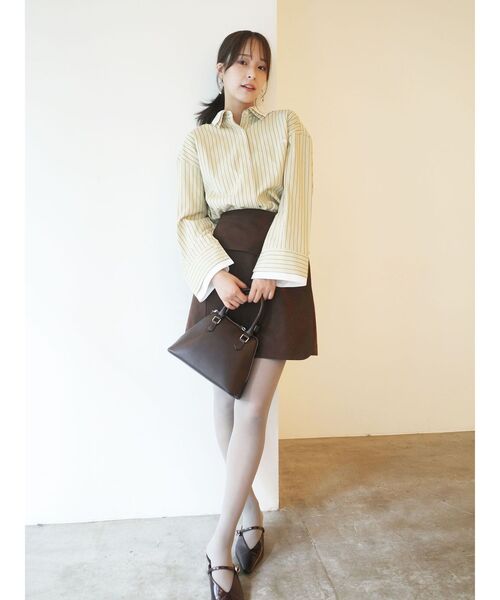 POLO BCS(ポロ ビーシーエス)の「【POLO BCSコラボ】レイヤードカラーカフスシャツ(シャツ/ブラウス・レディース・イエロー/ホワイト/ブルー・FREE)」の6枚目の写真