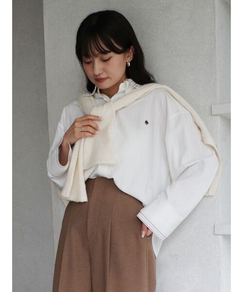 POLO BCS(ポロ ビーシーエス)の「【POLO BCSコラボ】レイヤードカラーカフスシャツ(シャツ/ブラウス・レディース・イエロー/ホワイト/ブルー・FREE)」の9枚目の写真