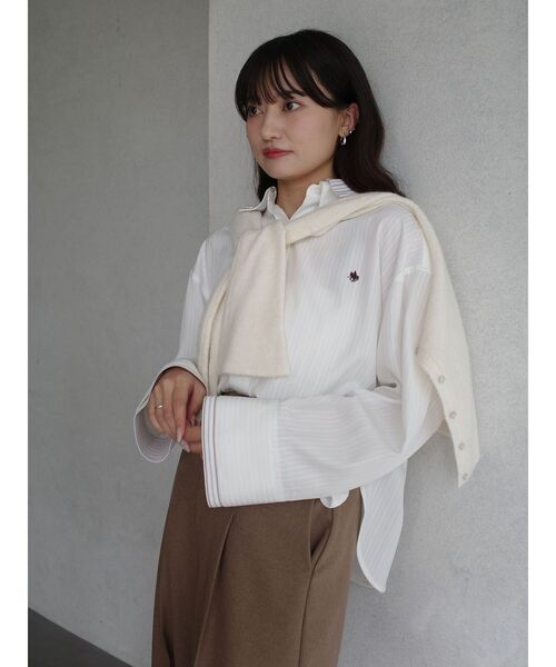 POLO BCS(ポロ ビーシーエス)の「【POLO BCSコラボ】レイヤードカラーカフスシャツ(シャツ/ブラウス・レディース・イエロー/ホワイト/ブルー・FREE)」の10枚目の写真