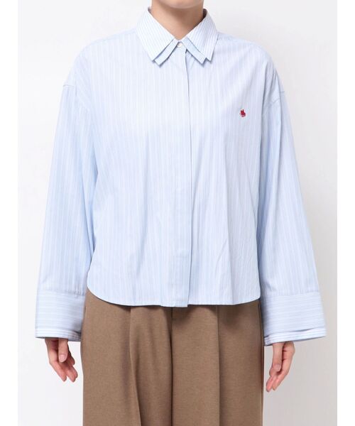 POLO BCS(ポロ ビーシーエス)の「【POLO BCSコラボ】レイヤードカラーカフスシャツ(シャツ/ブラウス・レディース・イエロー/ホワイト/ブルー・FREE)」の16枚目の写真