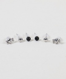 SPINNS（スピンズ）の「【6個セット】ブラックピアス/モチーフ（ピアス（両耳用））」